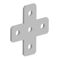 Пластина плоская Х-образная для С-профиля 41х(123+123)мм, ARDIC, ACB-212