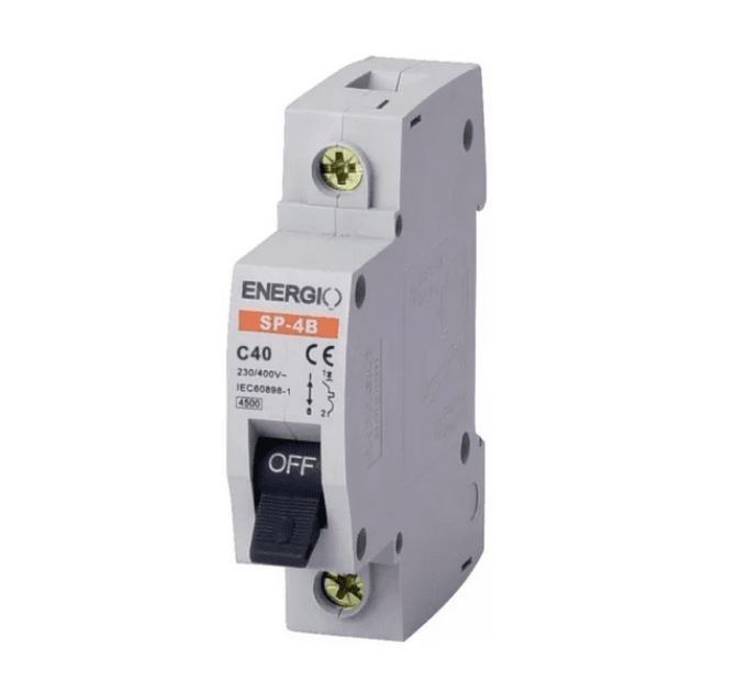 Модульний автоматичний вимикач ENERGIO SP 1P C 40А 4.5кА