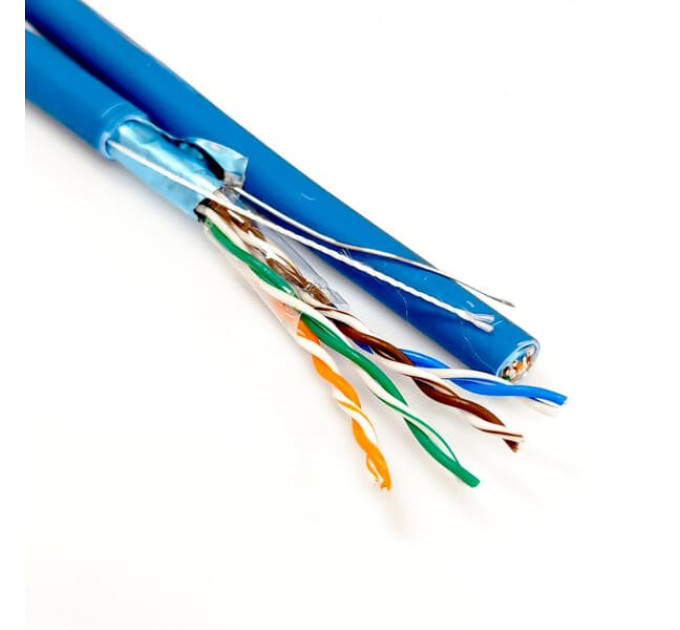 Кабель витая пара Corning F/UTP cat. 5e, 300/24 4P FutureCom LSZH, синий  (катушка 1000м.)