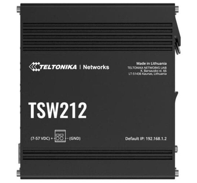 TSW212 8х1000Mb Промисловий L2-L3 SFP комутатор на DIN-рейку Teltonika