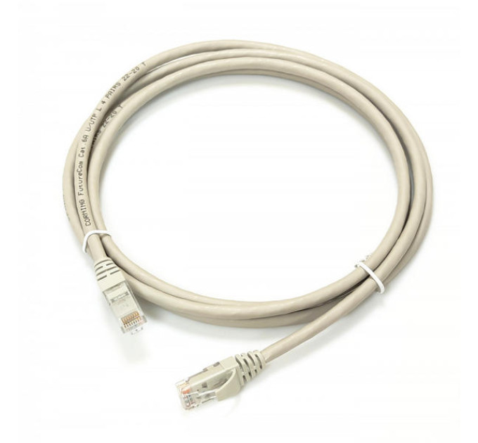 Патч-корд Corning U/UTP 24AWG, cat. 6a, 5м, LSZH, серый