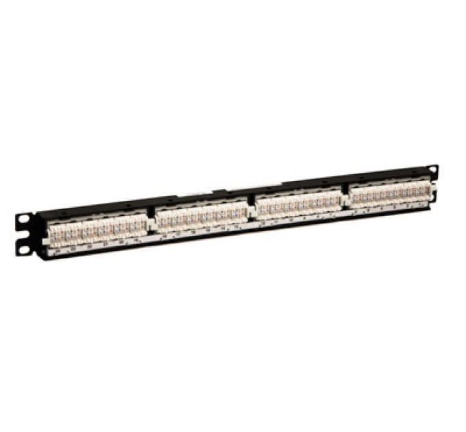 Патч-панель Panduit NetKey 19’’ 1U 24 порта UTP, cat. 5e, RJ45 (NK5EPPG24Y)
