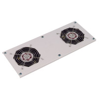 Модуль вентиляторный потолочный, 2 вентилятора , термодатчик, серый Модуль вентиляторный потолочный, 2 вентилятора , термодатчик, серый