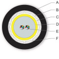 ВО кабель универс.,U-DQ(ZN)BH 24E9, монотуб, диэл. защ., LSZH™/FRNC, Gel-Filled Corning