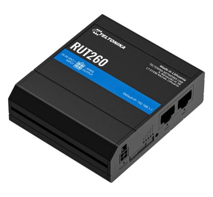 RUT260 Промышленный сотовый маршрутизатор 4G LTE, Wi-Fi Teltonika