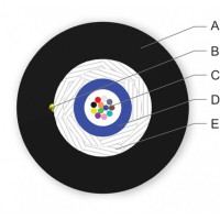 ВО кабель универс.,U-BQ(ZN)BH 12E9, монотуб, диэлектр., FRNC, Gel-Free, Corning