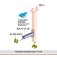 Консоль настінна 610мм, С-профіль 41х41 ARDIC ACK-41-41-60