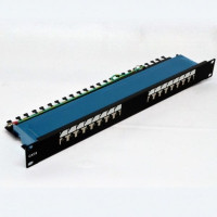 Патч-панель EPNew 19’’ 1U 16 портов STP, cat. 6, с кабельной поддержкой