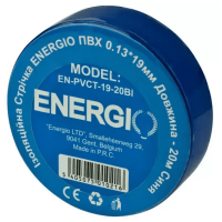 Изолента ENERGIO ПВХ 0.13*19мм 20м синяя Изолента ENERGIO ПВХ 0.13*19мм 20м синяя