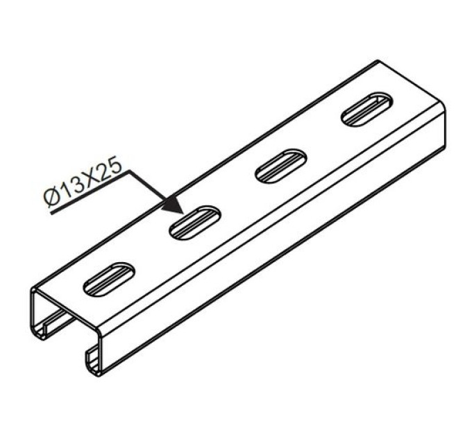 Профиль C-тип 41х21мм ARDIC, толщ.1,50мм, 2000мм, оцинк., ACD-41-21-15-2m