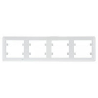 Рамка 4-кратная горизонтальная, цвет белый, Lumina-2, Hager