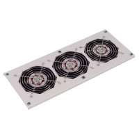 Модуль вентиляторный потолочный, 3 вентилятора , термодатчик, серый