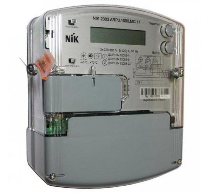 Лічильник NIK 2303 ARP3.1000.МС.11 5(120)А,3-ф, (+А,-R,+R) однотариф.