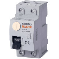 Устройство защитного отключения ENERGIO SP-RM 2P 63А 30мА тип AC Устройство защитного отключения ENERGIO SP-RM 2P 63А 30мА тип AC