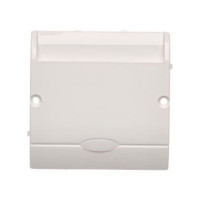 Выключатель карточный двухклавишный BASIC, без рамки, с подсветкой, цвет белый, KONTAKT-SIMON