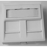 Адаптер информационный Keystone, 2 порта, Mosaic45 (45х45мм) , белый