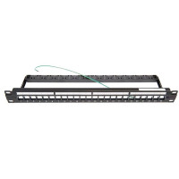 Патч-панель CommScope 19’’ 1U 24 порта SL или AMP-TWIST, с поддержкой, черная