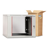 Шкаф телекоммуникационный настенный разборный 15U (600х650) дверь стекло