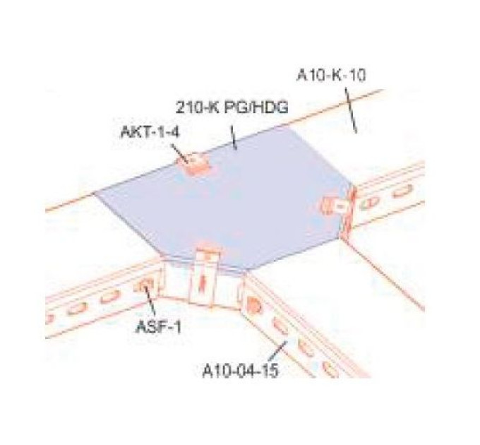 Крышка Т-отвода горизонтального лотка ARDIC  50мм, оцинкованная