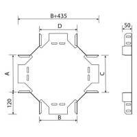 Крестовина 100х50мм ARDIC оцинкованная Крестовина 100х50мм ARDIC оцинкованная