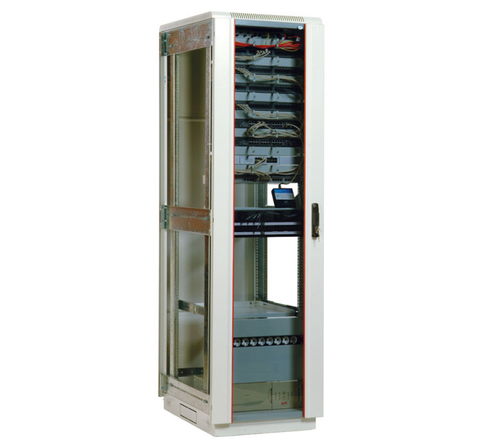 Шафа телекомунікаційна підлогова 33U (600x800) двері скло, ШТК-М-33.6.8-1ААА