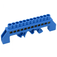 Шина нулевая изолированная ENERGIO на DIN-рейку 12 отв.