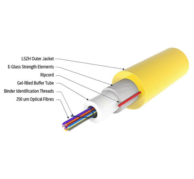 ВО кабель универс. 4x9/125 OS2, монотуб, LSZH(Eca), с защитой от грызунов, Gel-Feeled, CommScope