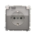 Розетка BASIC з кришкою с заземление Schuko, білий