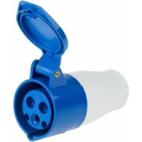 Розетка силовая переносная 32А 220В 2Р+Е ІР44 ТТ синяя