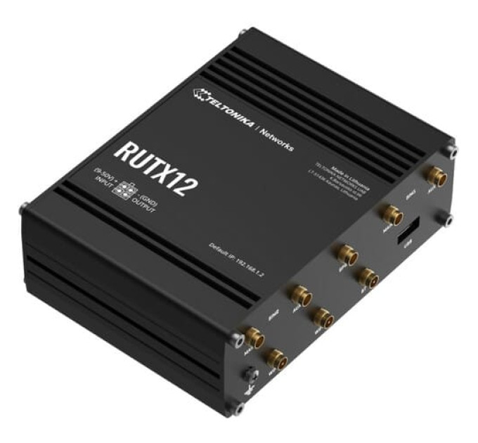 RUTX12 Промисловий стільниковий маршрутизатор 2x LTE, DB WI-FI, BT Teltonika