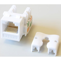 Модуль Pleolan UTP, RJ45 (8P8C), cat. 5e, Dual IDC, Keystone  белый