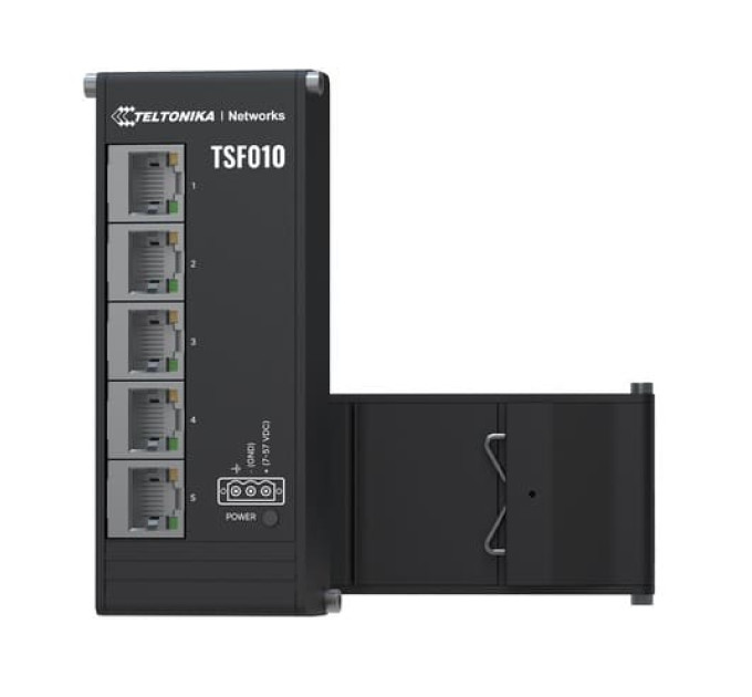TSF010 5х100Mb Промисловий міні комутатор на DIN-рейку Teltonika