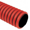 Труба підземна двошарова гофрована, д. 90мм, з протяжкою, KOPOFLEX червона