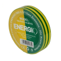 Ізоляційна стрічка ENERGIO ПВХ 0.13*15мм 20м жовто-зелена