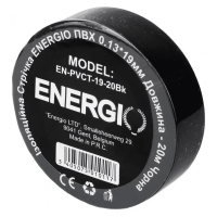Изолента ENERGIO ПВХ 0.13*19мм 20м черная Изолента ENERGIO ПВХ 0.13*19мм 20м черная