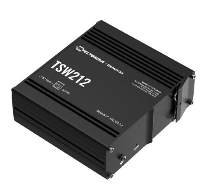 TSW212 8х1000Mb Промисловий L2-L3 SFP комутатор на DIN-рейку Teltonika