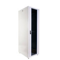 Шкаф телекоммуникационный напольный ЭКОНОМ 42U (600x1000) дверь стекло, сзади дверь металл