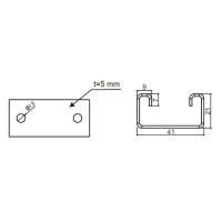 Консоль настенная 310мм, С-профиль 41х21 ARDIC ACK-41-21-30