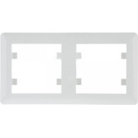 Рамка 2-кратная горизонтальная, цвет белый, Lumina-2, Hager