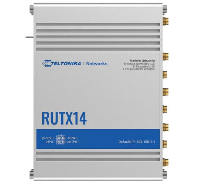 RUTX14  Промисловий стільниковий маршрутизатор 4G LTE CAT12 Teltonika