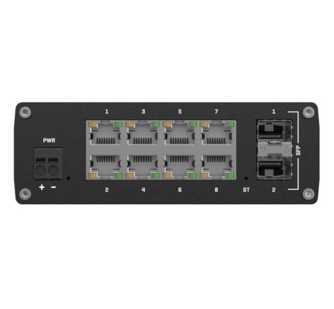 TSW212 8х1000Mb Промисловий L2-L3 SFP комутатор на DIN-рейку Teltonika