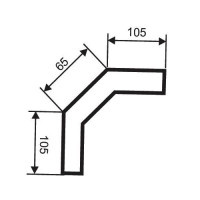 Спуск 90° лотка ARDIC 300х50мм, оцинкований