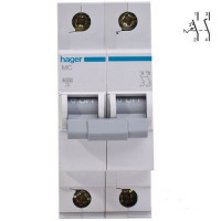 Автоматический выключатель Hager In=20A, 2п, C, 6кА