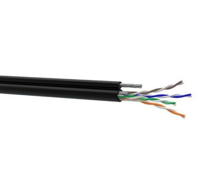 Кабель U/UTP PE с тросом 4x2x24 AWG, для наруж. робіт 500м, ЗЗЦМ