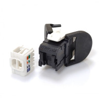 Модуль Corning E100 UTP, RJ45, cat. 6a, toolless SL черный