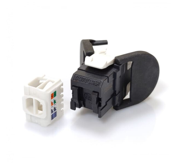 Модуль Corning E100 UTP, RJ45, cat. 6a, toolless SL чорний