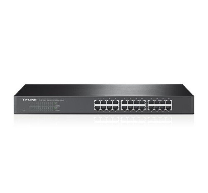Комутатор некерований TP-Link 24х10/100ТХ, 19' (TL-SF1024)