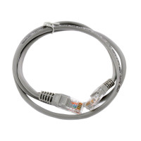 Патч-корд UTP RJ45 cat. 5e, 1м, сірий
