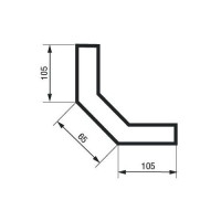 Подъем 90° лотка ARDIC 150х80мм, оцинкованный