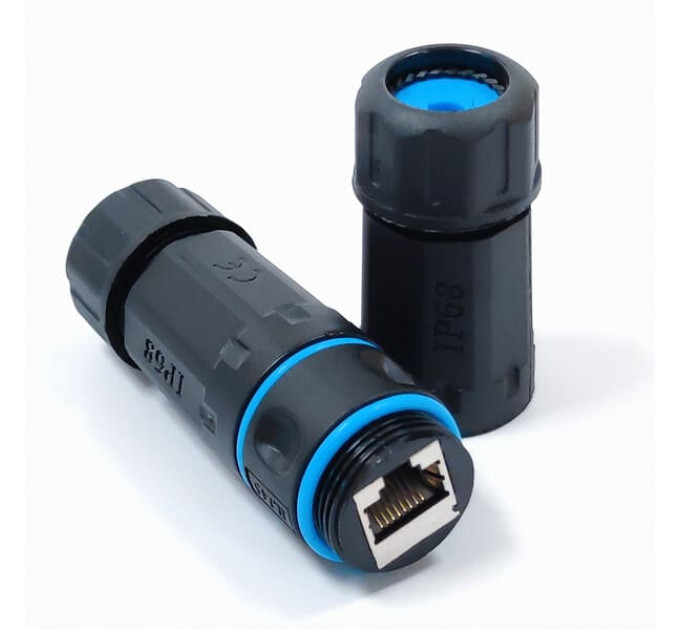 З'єднувач STP кат. 6 IP68 RJ-45 to RJ45 для витой пары
